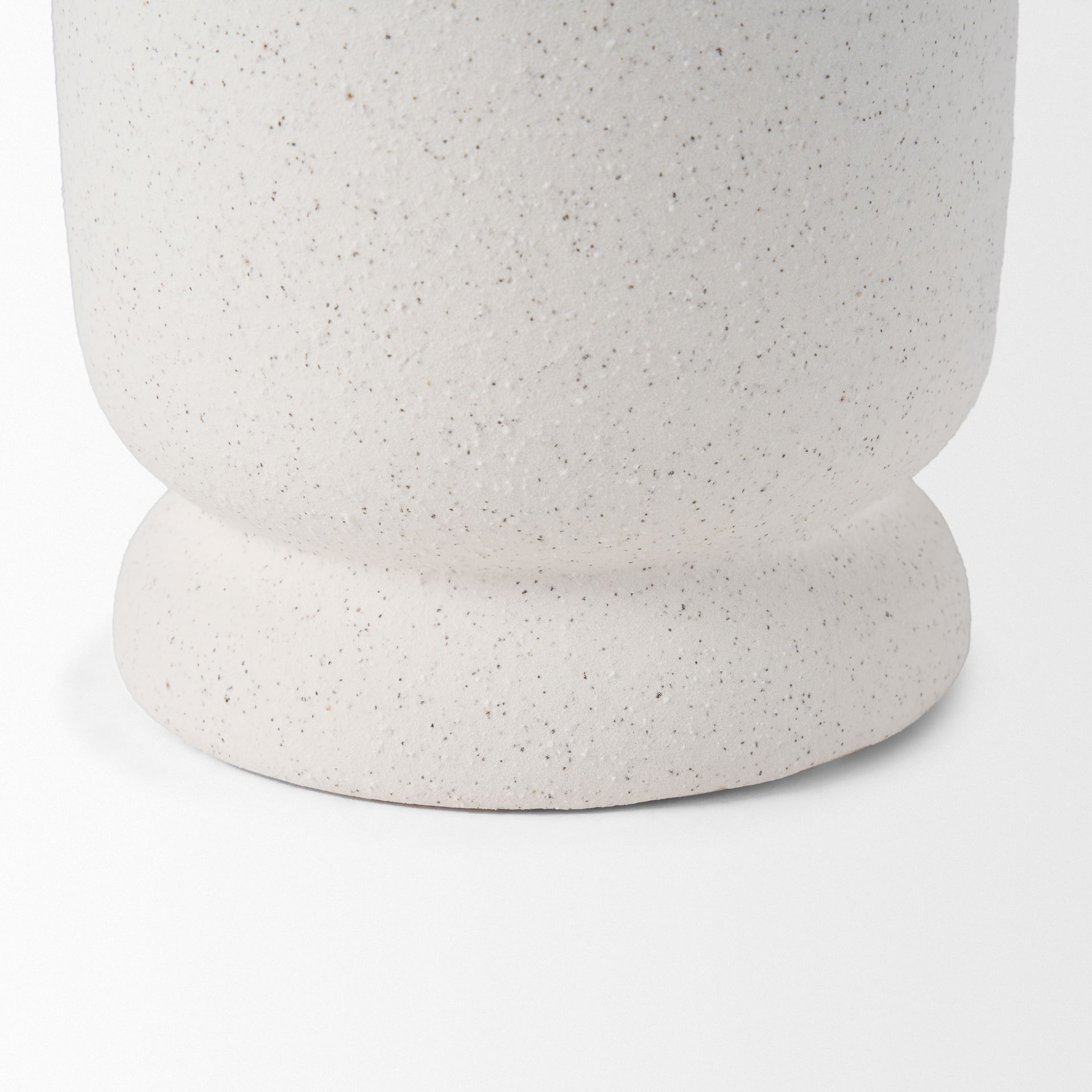 Dylan Small Textured Off White with Handles Ceramic Vase large image 