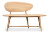 Pebble Bench (1 Back) Lionskin Finish, by Sarreid, 1'3" length x 4'6" width x 2'11" height thumbnail 2