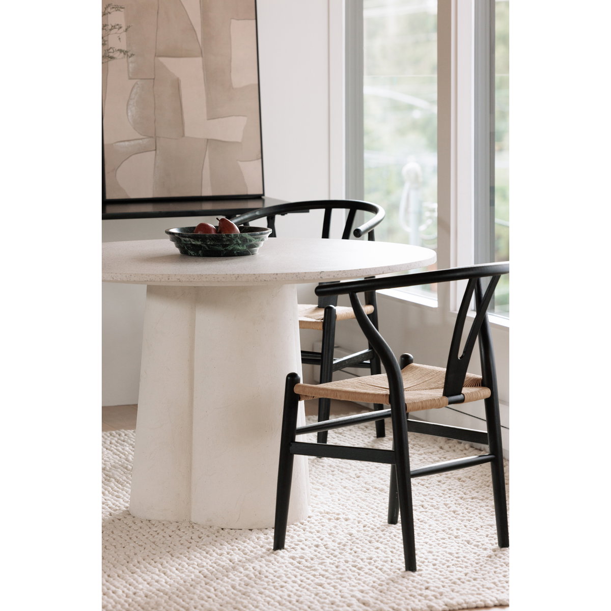 Ventana Dining Chair Black And Natural - Set Of Two, by Moe's Home, 19.5" width x 31" height x 16.5" depth View 9