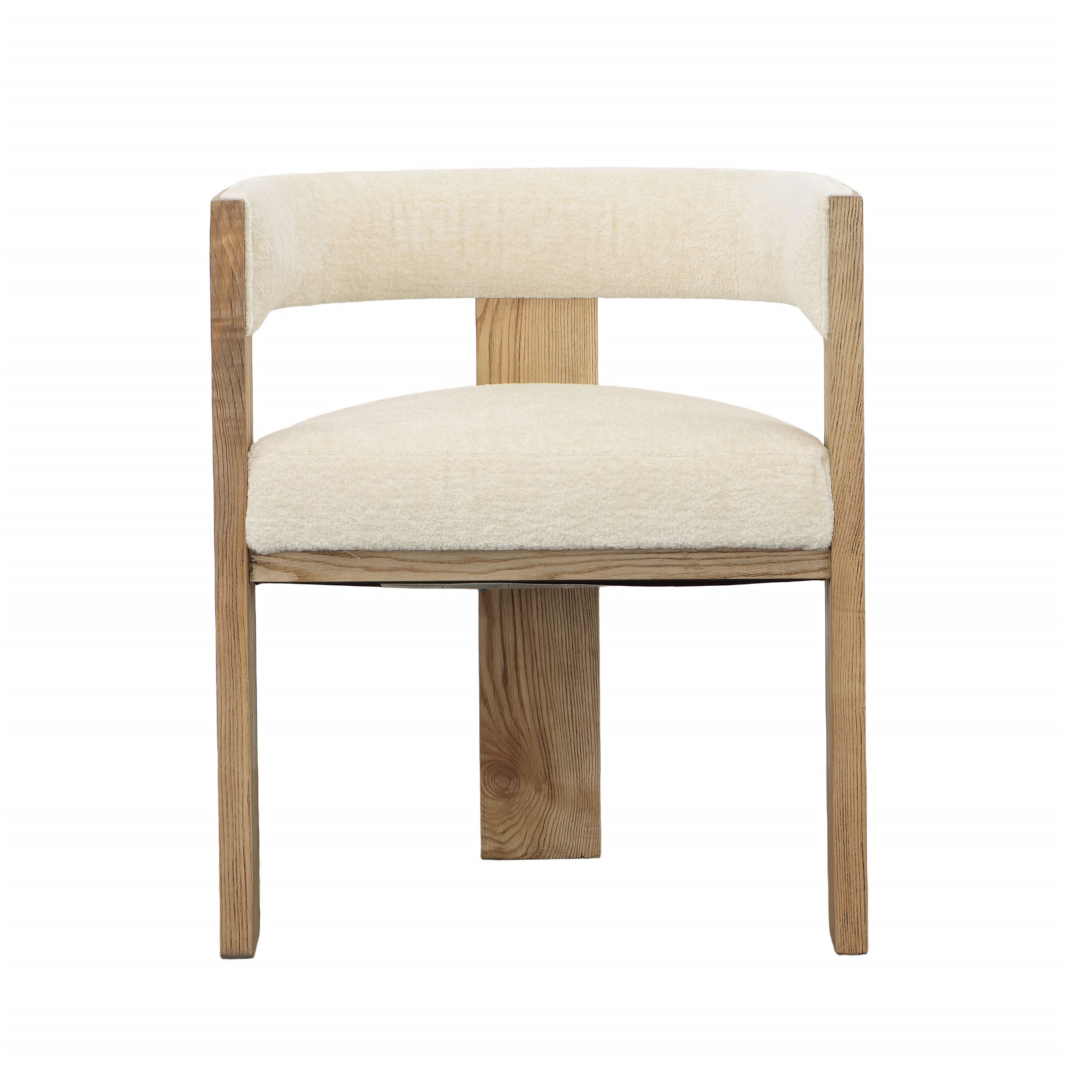 Nadia Dining Chair Cream, by Dovetail, 23" width x 27.5" height x 22.5" depth View 2