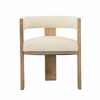 Nadia Dining Chair Cream, by Dovetail, 23" width x 27.5" height x 22.5" depth thumbnail 2
