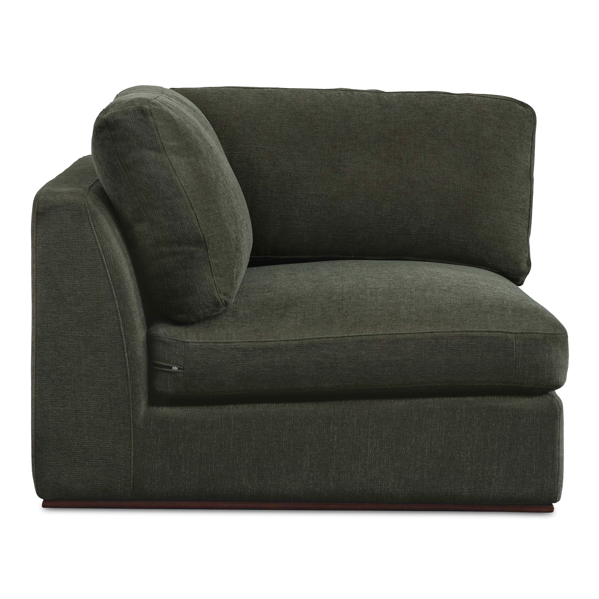 Rue Corner Chair Deep Green, Sectional Sofa by Moe's Home, 40.6" width x 23.6" height x 40.6" depth View 1