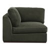 Rue Corner Chair Deep Green, Sectional Sofa by Moe's Home, 40.6" width x 23.6" height x 40.6" depth thumbnail 1