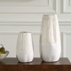 Echo Ridge White Vases Set/2, by Uttermost, 7.25" width x 14.75" height x 7.25" depth thumbnail 3