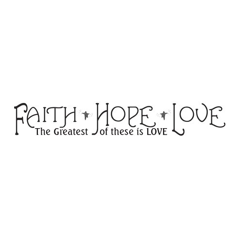 Faith, Hope & Love Peel & Stick Quotable