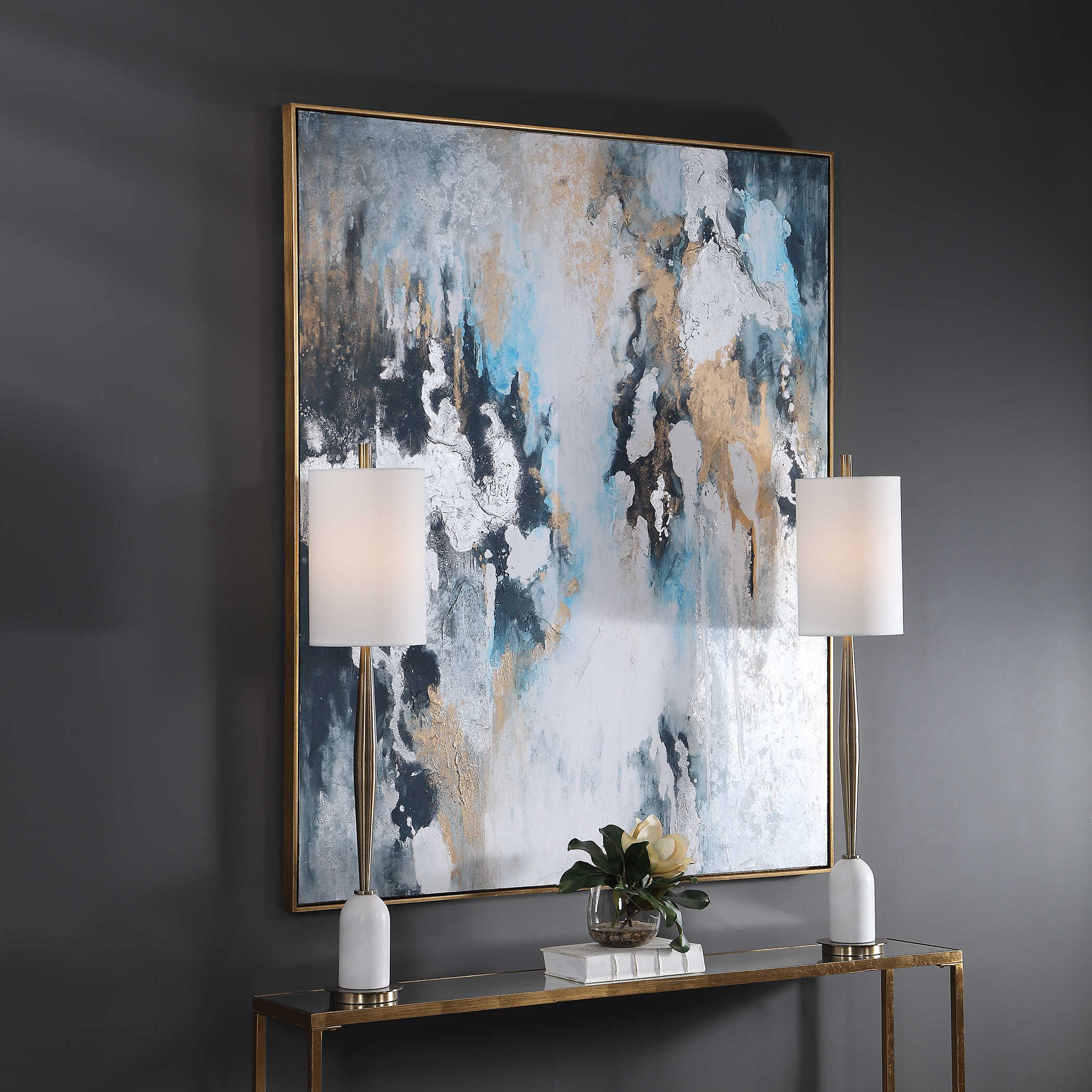 Stormy Seas Hand Painted Canvas large image 