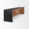 Tabor Natural Wood with Black Oak Waterfall Media Coffee Table thumbnail 7