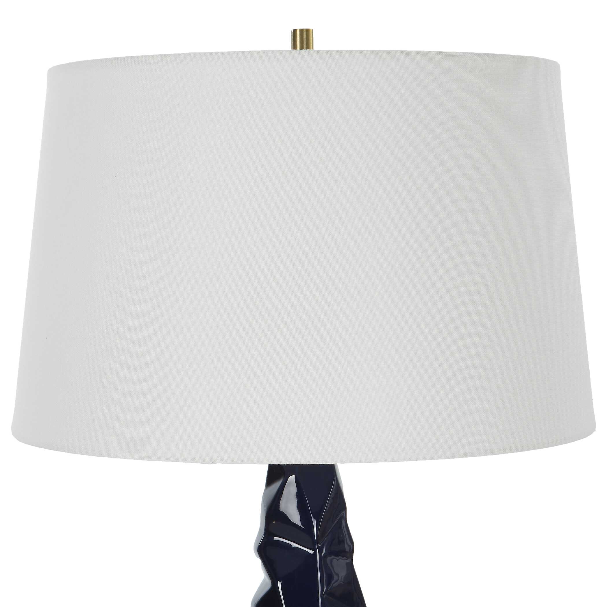 Kavos Geometric Blue Table Lamp, by Uttermost, 16" width x 31" height x 16" depth View 6