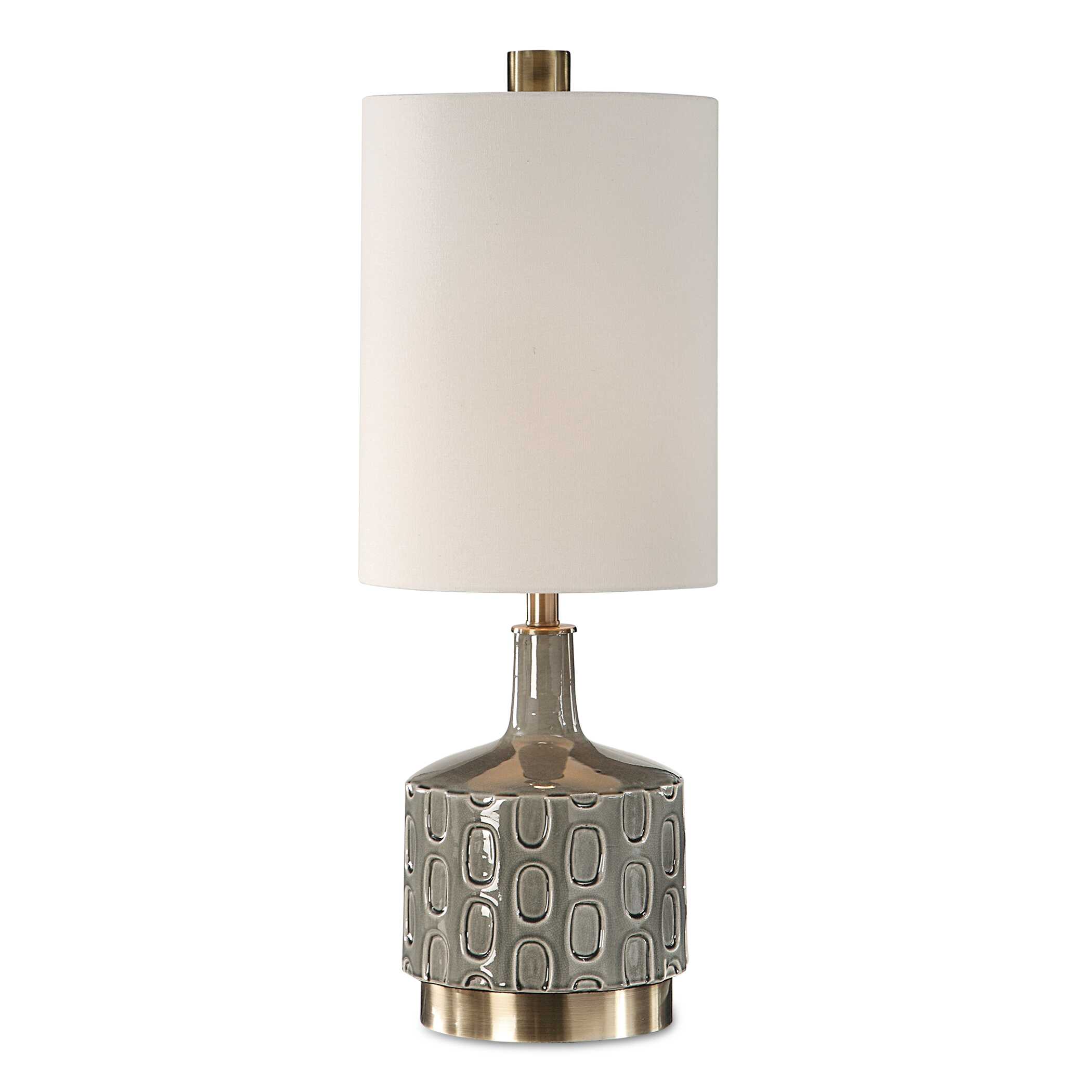 Darrin Gray Table Lamp, by Uttermost, 11" width x 30" height x 11" depth View 1