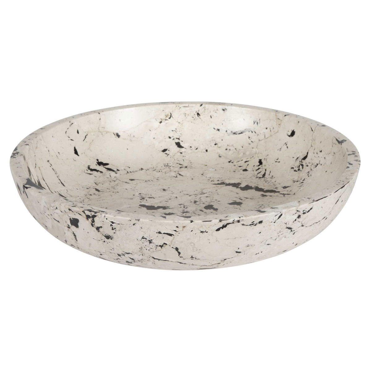 Nouveau Limestone Bowl, Decorative Tray by Uttermost, 18" width x 4" height x 18" depth View 6