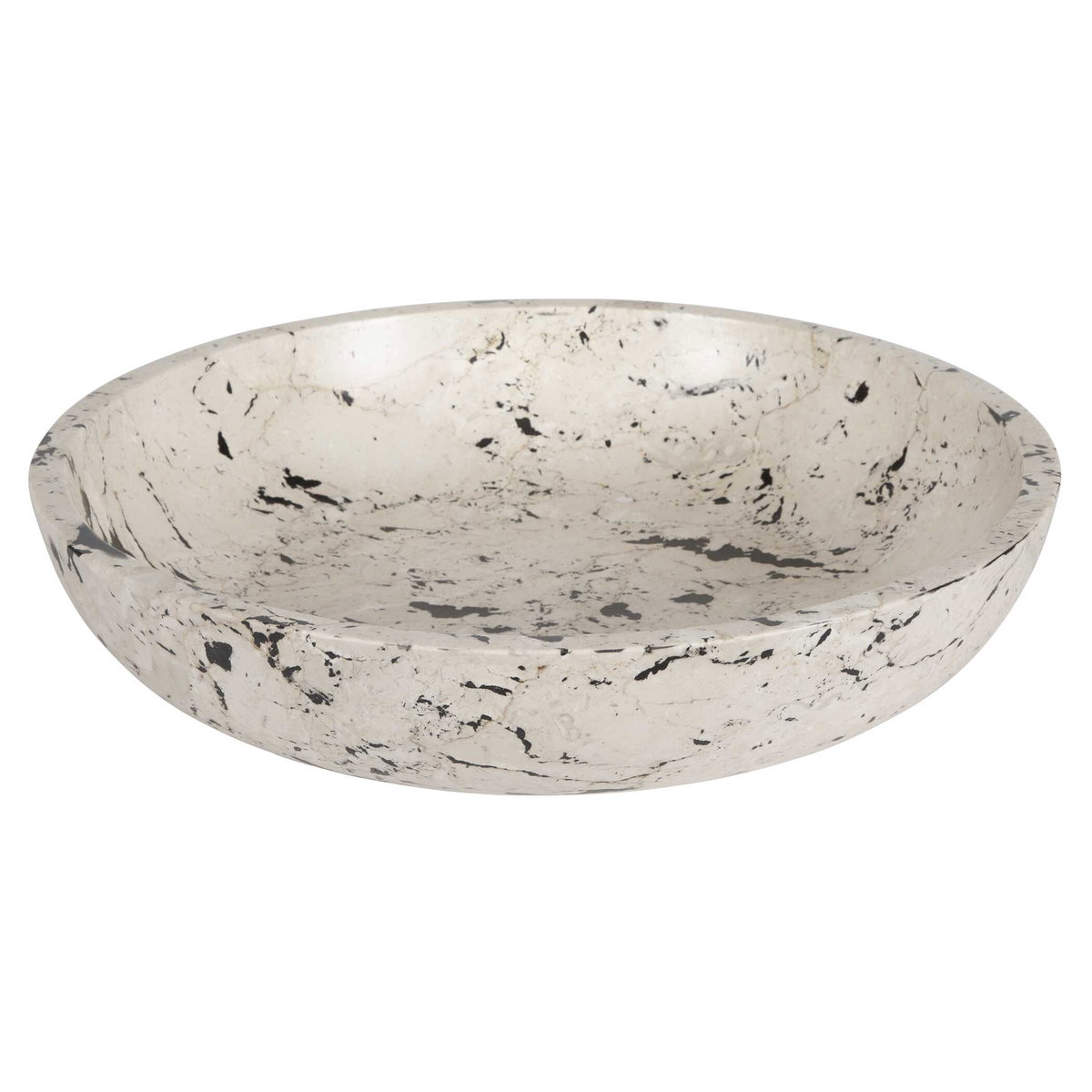 Nouveau Limestone Bowl, Decorative Tray by Uttermost, 18" width x 4" height x 18" depth View 6