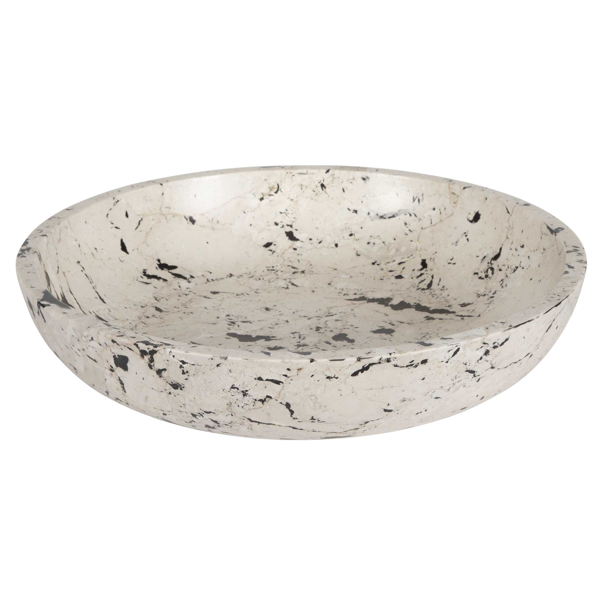 Nouveau Limestone Bowl, Decorative by Uttermost, 18" width x 4" height x 18" depth View 6
