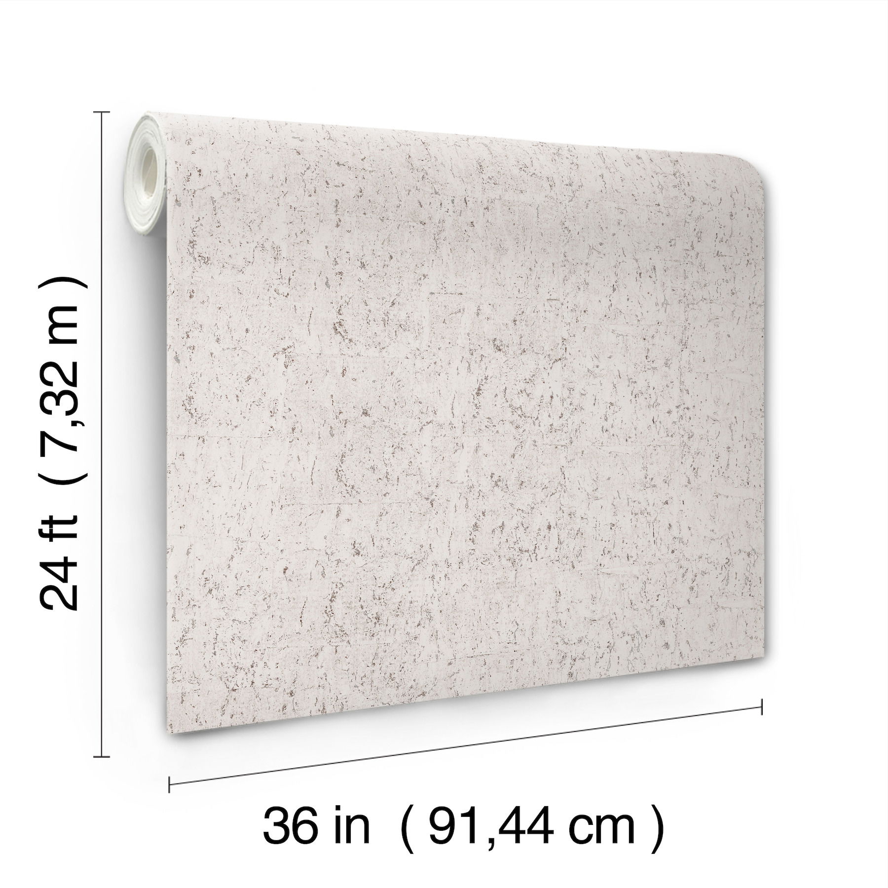 Cork Pale Grey & Silver Wallpaper large image 