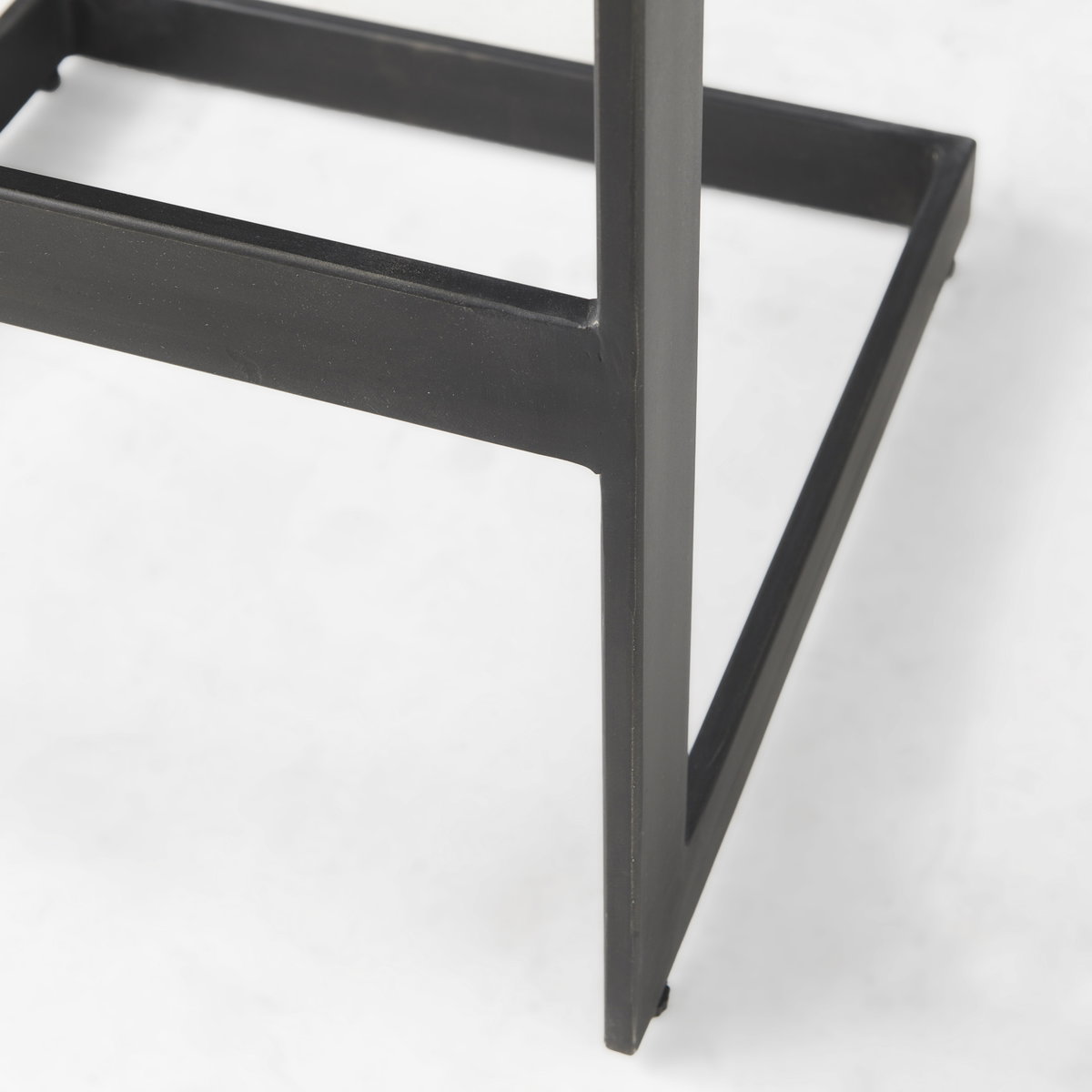 Kiran Backless 30in Seat Bar Stool | Black Wood with Black Metal, Counter & Bar Stool by Mercana, 17" length x 17" width x 30" height View 9