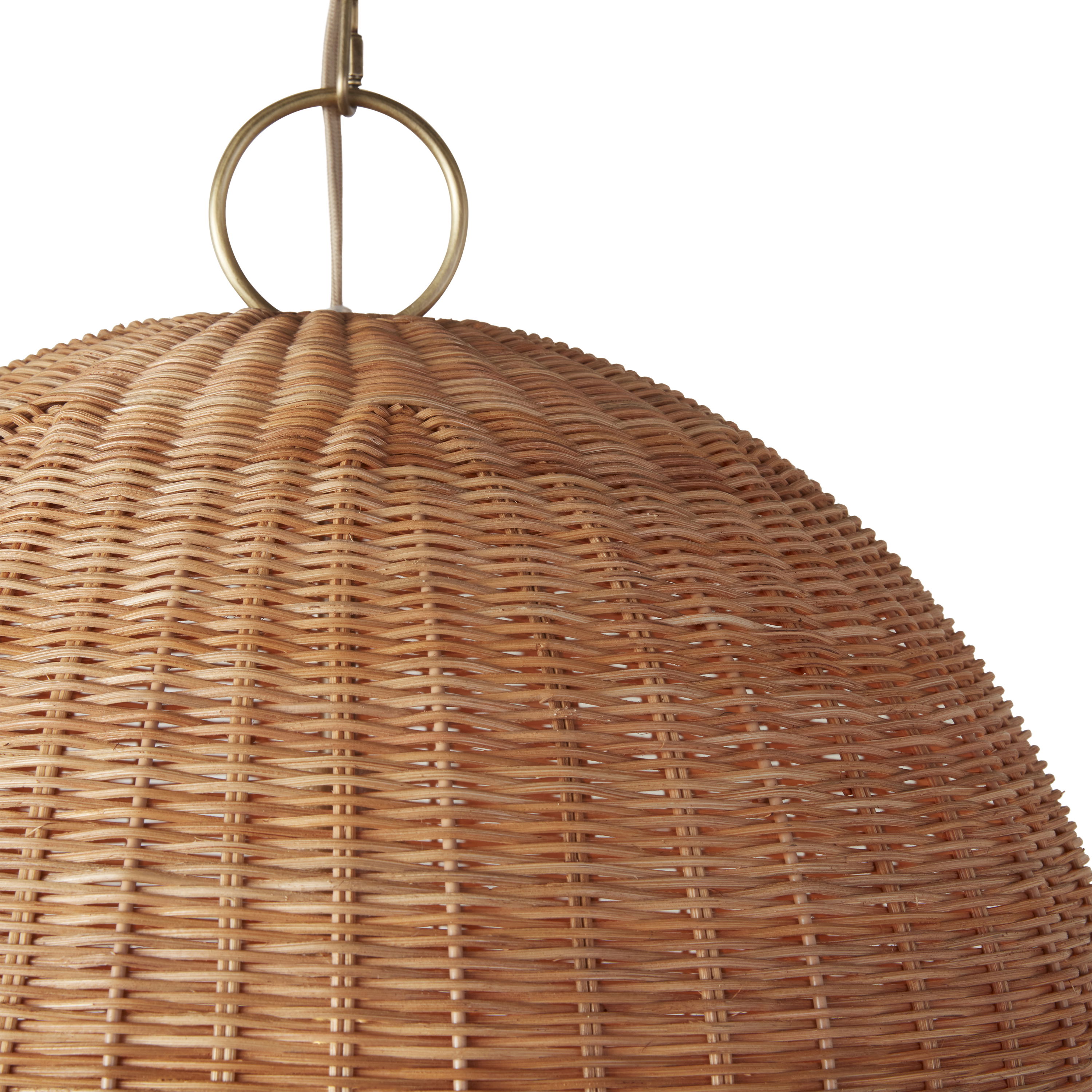 Miramar Rattan Round Pendant, by Woven, 20" diameter View 2