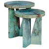 Nadette Blue Nesting Tables Set/2, Side & End Table by Uttermost, 18" width x 21.3" height x 18" depth thumbnail 1