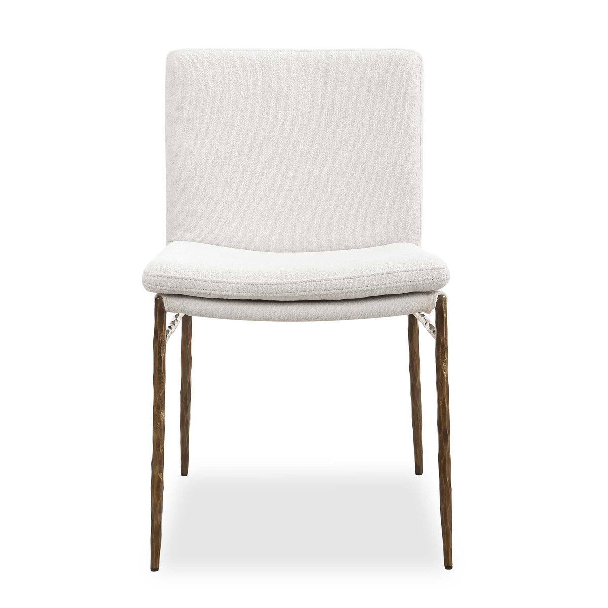 Ascend Textured White Dining Chair, by Uttermost, 19.7" width x 33.85" height x 23" depth View 1