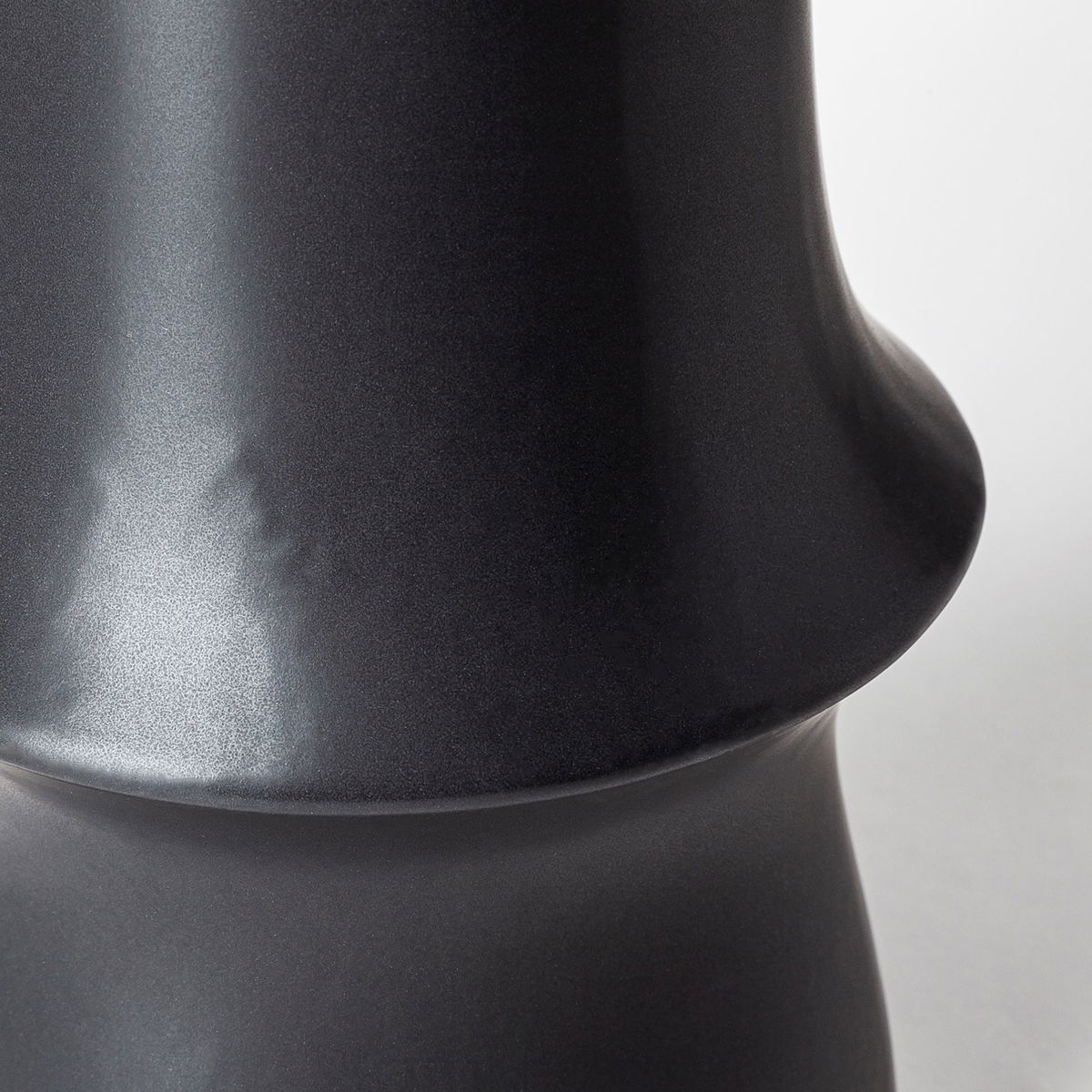 Laforge III Black Ceramic Vase, by Mercana, 6.5" length x 6.5" width x 17.13" height View 8