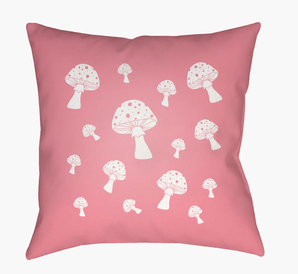 Mushrooms Accent Pillow, Decorative Pillow by Surya, 18" length x 18" width