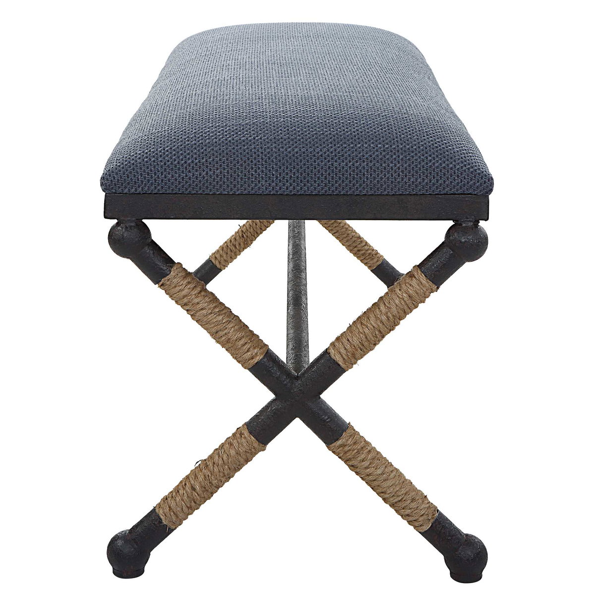 Firth Rustic Navy Bench, Benche by Uttermost, 47.75" width x 21.25" height x 16.25" depth View 6