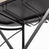 Marlon Black Metal Frame Two Tier Shelves with Stemware holder Bar Cart, Bar Carts & Cabinet by Mercana, 34.65" length x 15.35" width x 34.25" height thumbnail 10