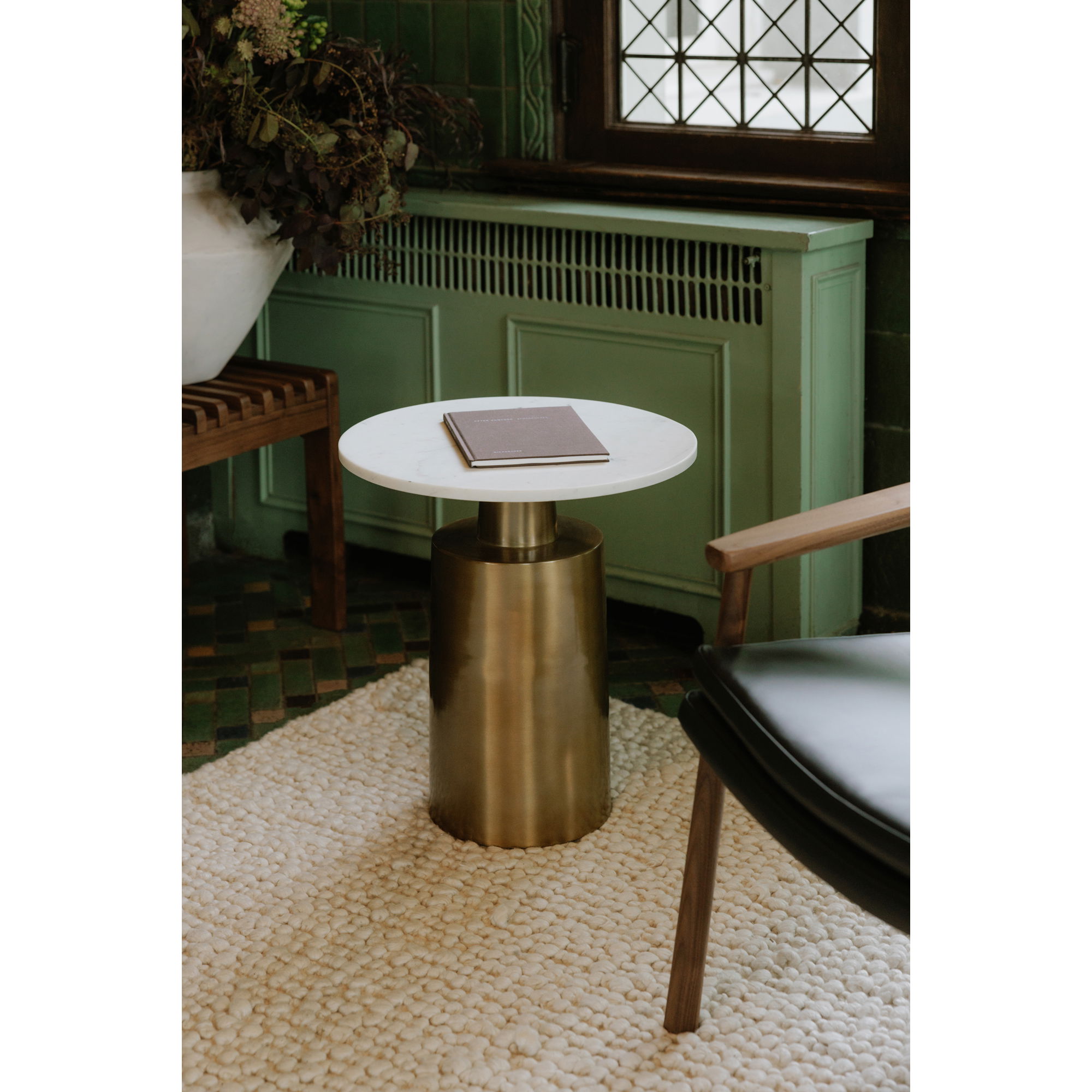 France Accent Table Gold, Side & End Table by Moe's Home, 18" width x 20" height x 18" depth View 4