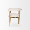 Arden Curved Back Dining Side Chair | Cream Twill with Brown Wood, Dining Chair by Mercana, 26" length x 21.5" width x 28" height thumbnail 4