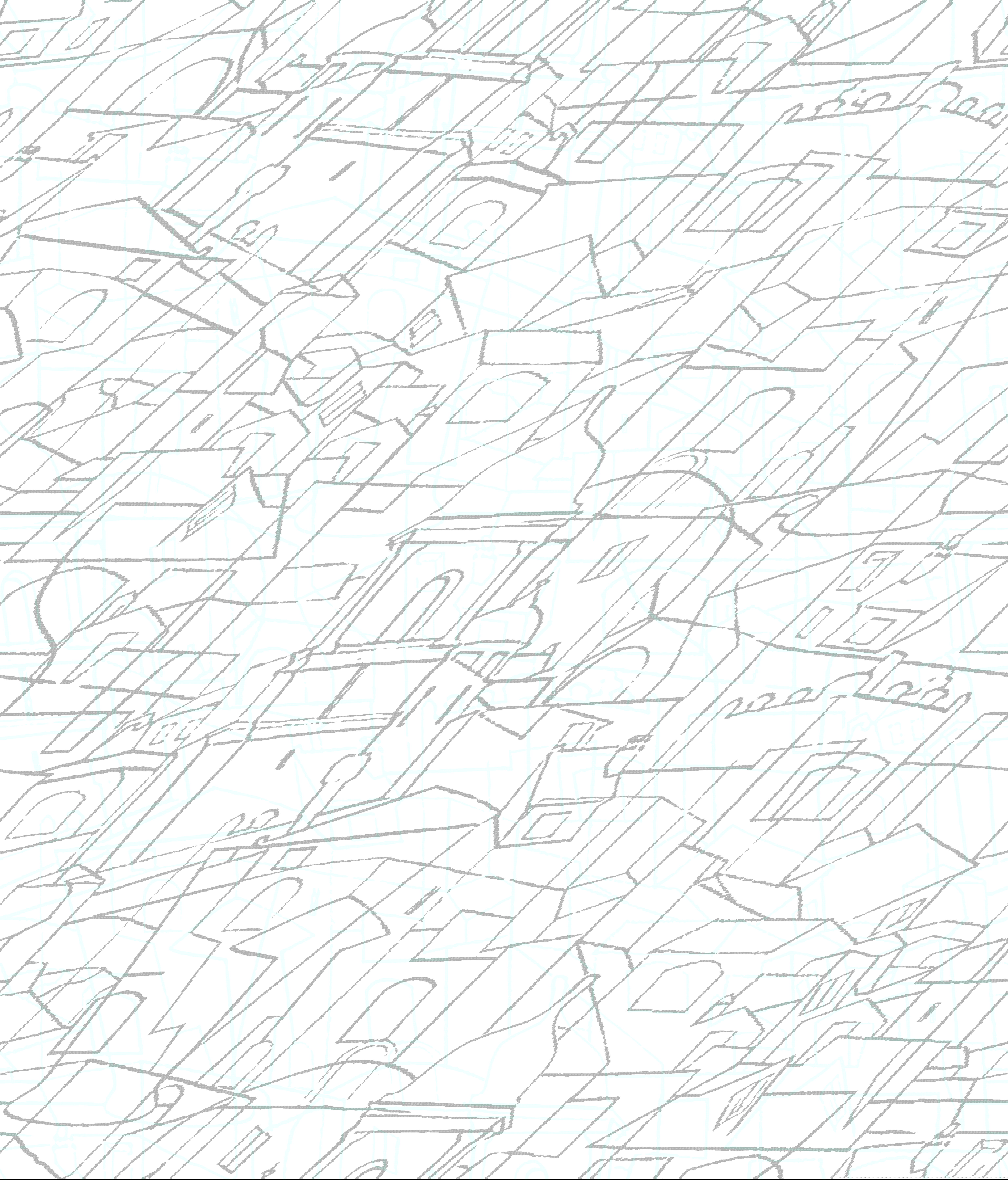Cubist Cityscape Grey Peel & Stick Wallpaper large image 