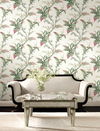 Enchanted Fern Green & Red Wallpaper thumbnail 2