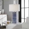 Montauk Striped Table Lamp, by Uttermost, 16" width x 28.5" height x 16" depth thumbnail 2