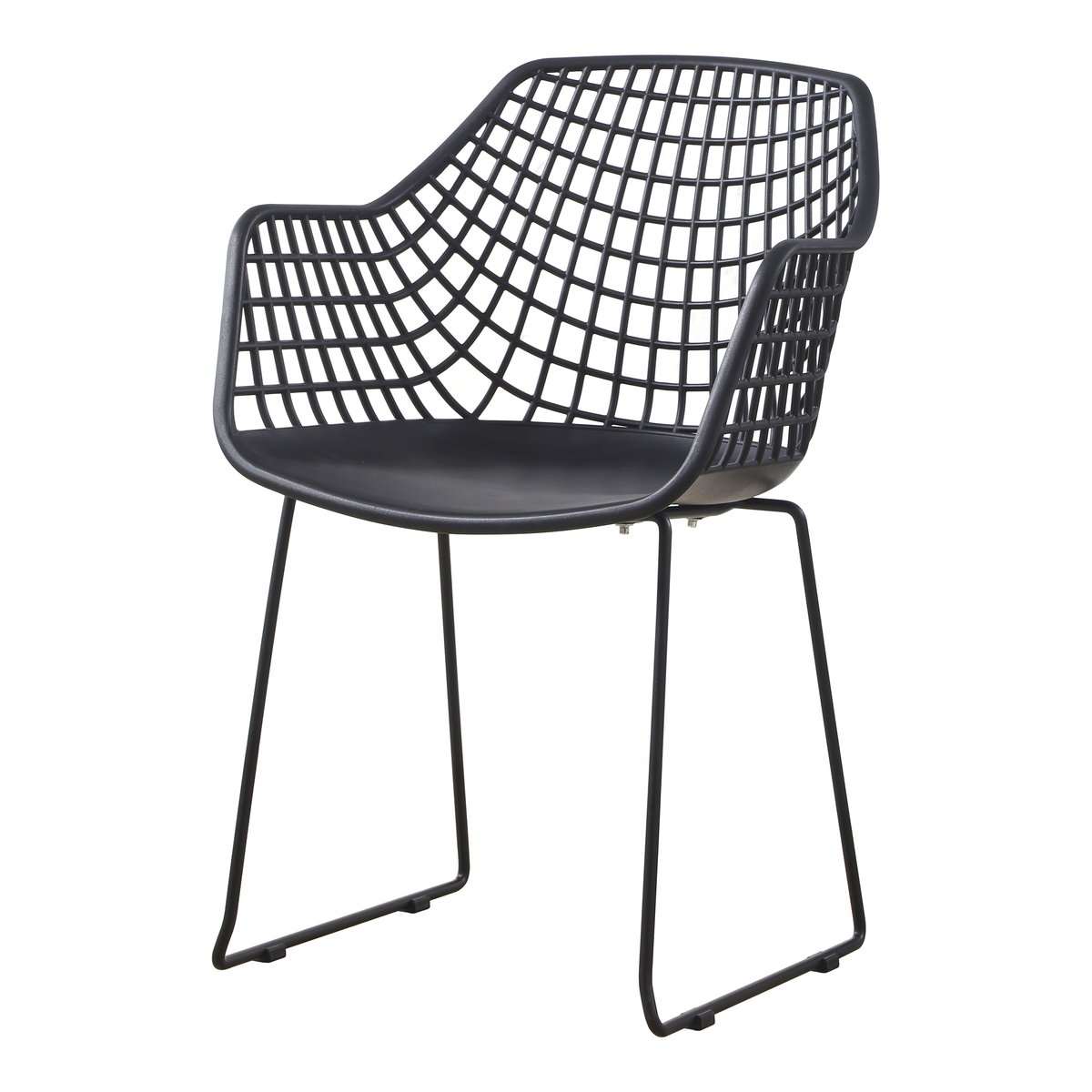 Honolulu Chair Black - Set Of Two, Accent Chair by Moe's Home, 22.5" width x 34" height x 22" depth View 6