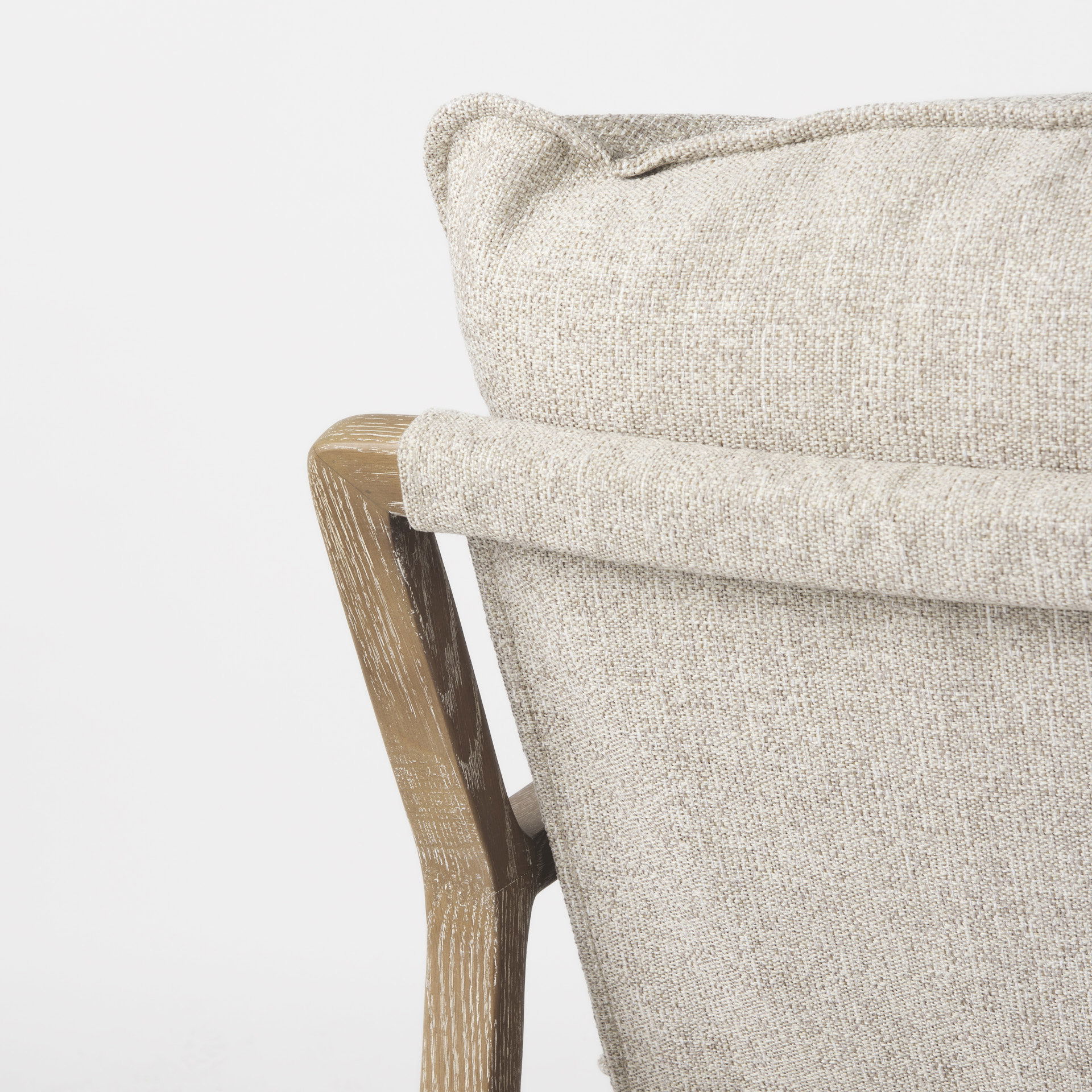 Brayden 28.3L x 34.1W x 35H Light Brown Wood with Beige Fabric Seat Accent Chair large image 