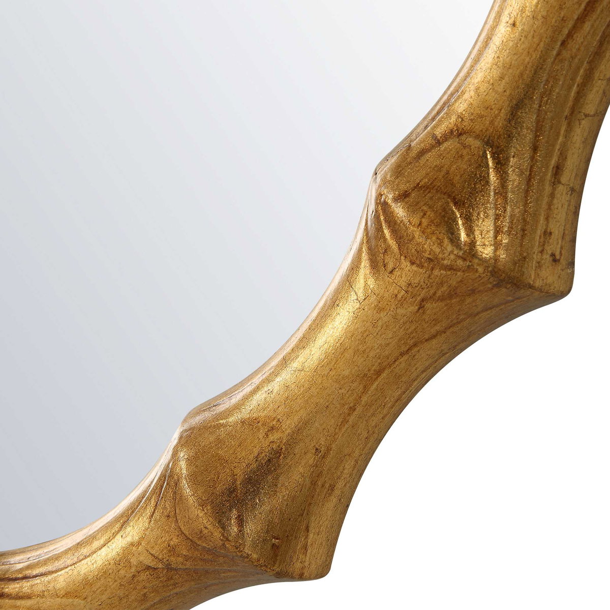 Nacala Round Gold Mirror, by Uttermost, 39.37" width x 39.37" height x 1.69" depth View 6