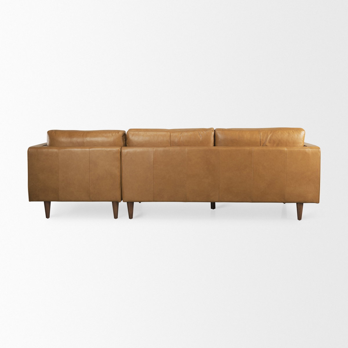 Svend 111.4L x 68.0W x 33.9H Tan Leather Right Chaise Sectional Sofa, by Mercana, 75.2" length x 37.8" width x 33.86" height View 6