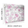 Disney Princess Royal Floral Magenta Wallpaper, by York Wall, 33' length x 1'8.5" width x 0.02" depth thumbnail 6
