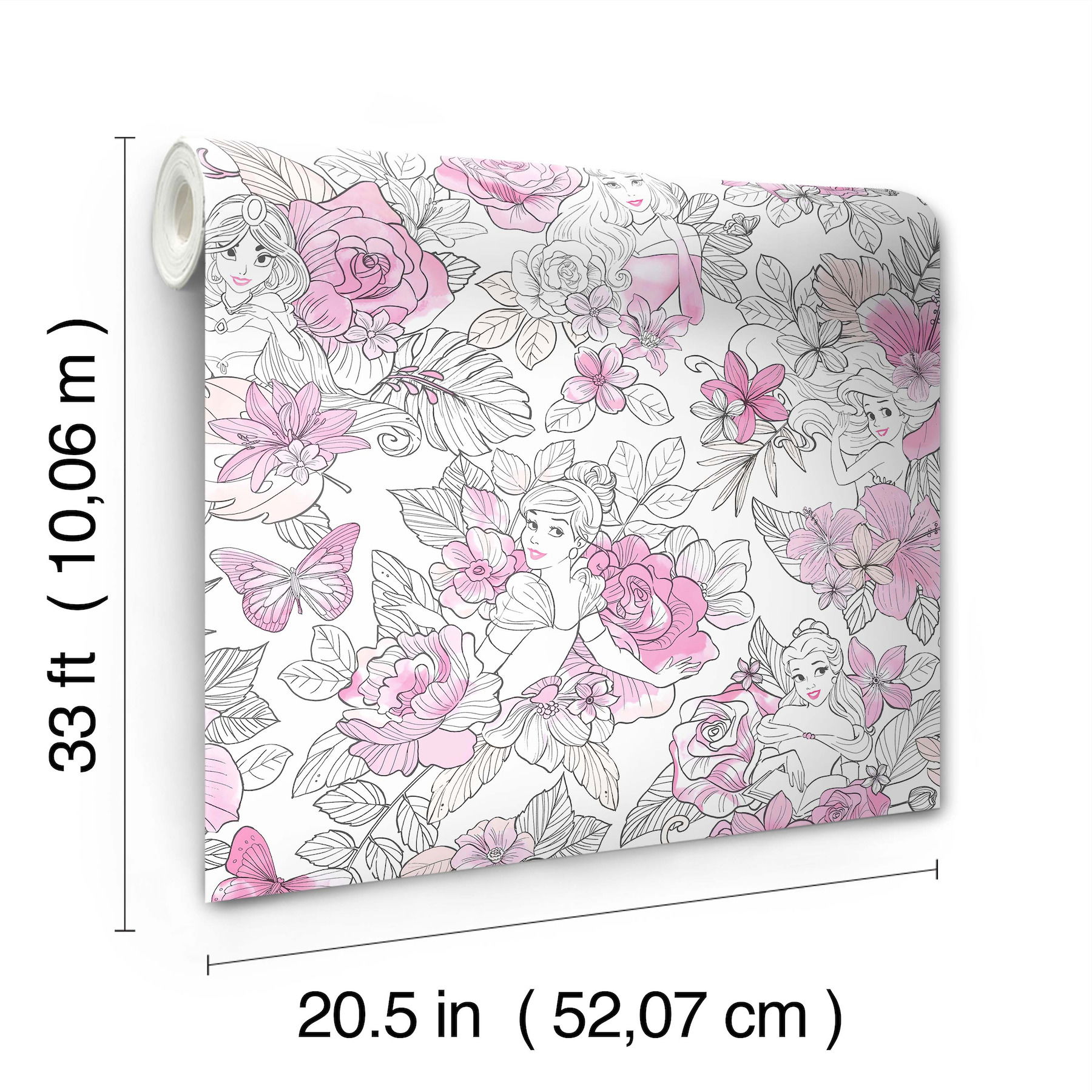 Disney Princess Royal Floral Magenta Wallpaper Disney Princess Royal Floral Magenta Wallpaper large image