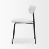 Casey Curved Back Dining Side Chair | Gray Fabric with Black Metal, Dining Chair by Mercana, 21.26" length x 20.08" width x 31.25" height thumbnail 8