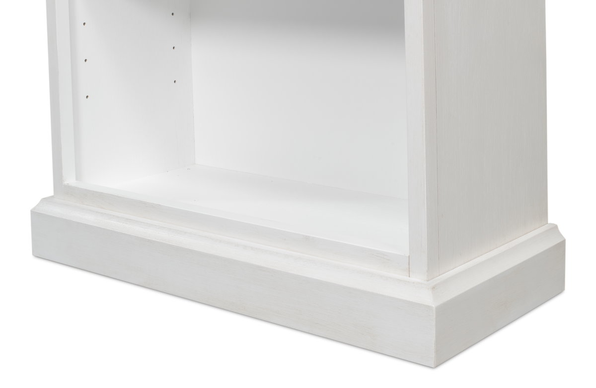 Open Shelf Bookcase, Cortina White, Shelving & Bookcase by Sarreid, 35" length x 16" width x 78" height View 10