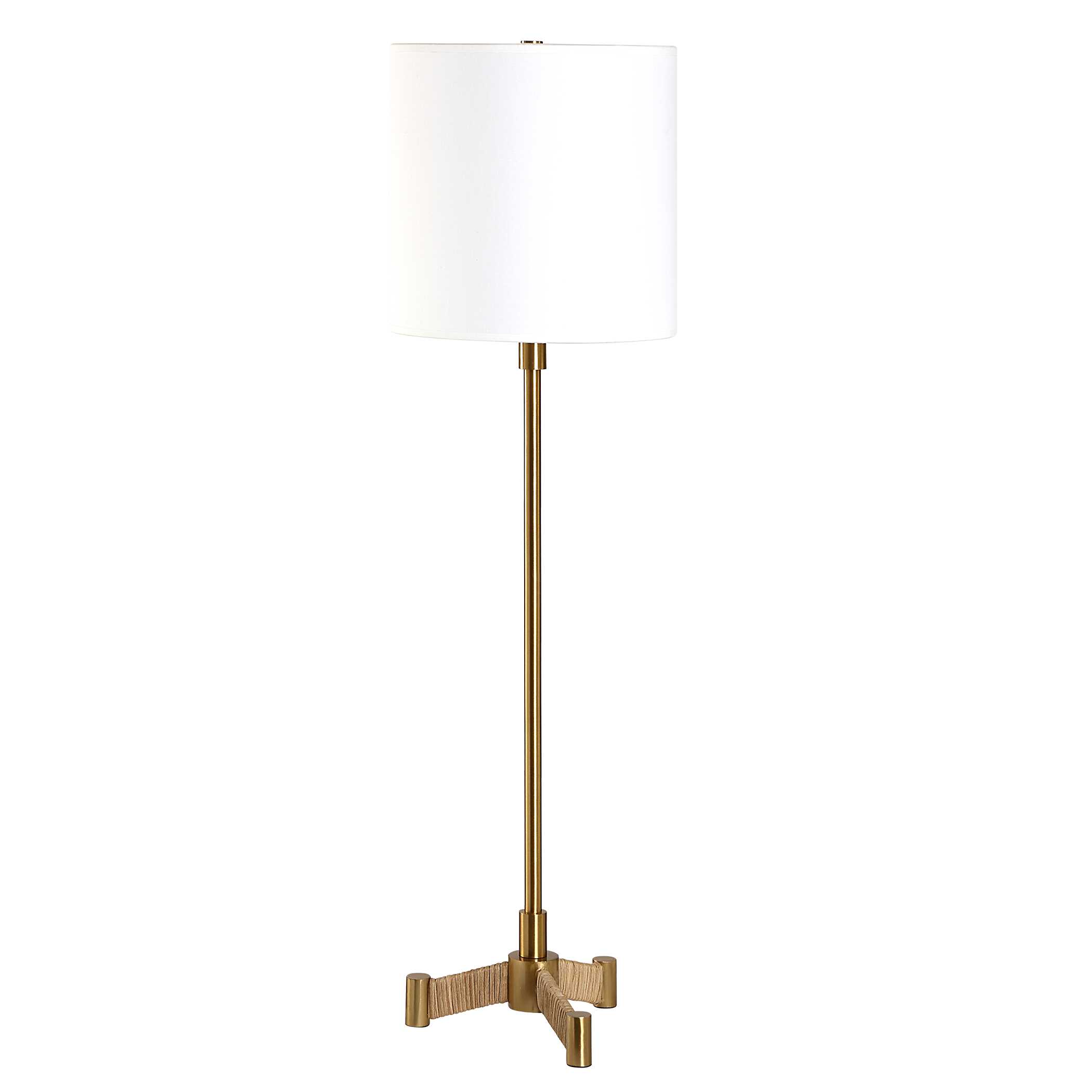 Lautoka Brass Buffet Lamp, by Uttermost, 10" width x 36" height x 10" depth View 5