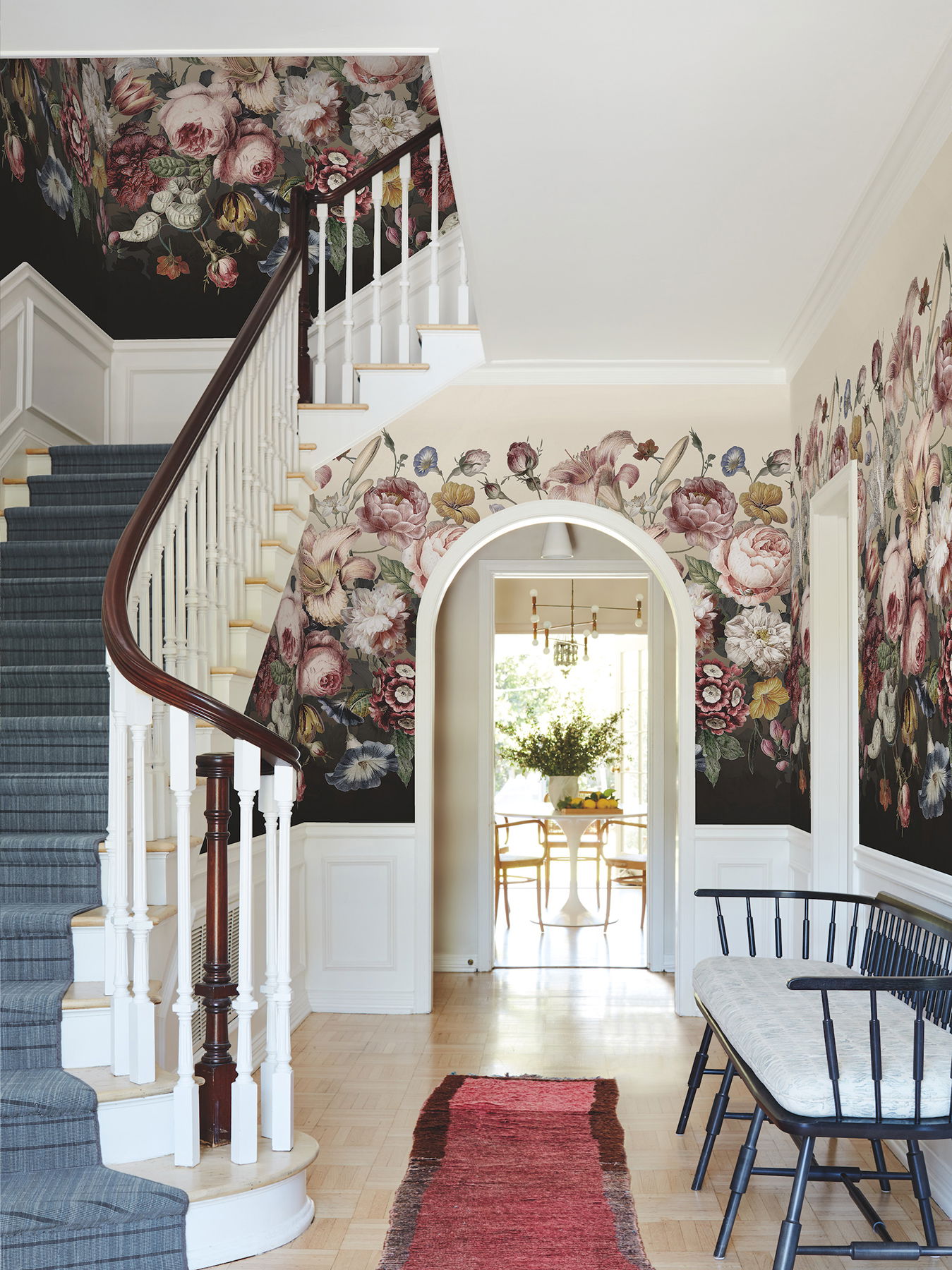 Rachel Rose Taupe Wall Mural large image 
