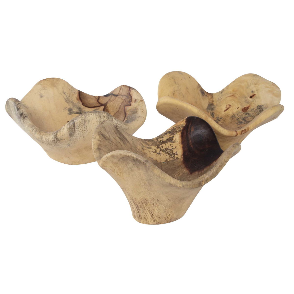 Tamarine Wood Wall Art Set/3, Sculptural Wall Art by Uttermost, 10" width x 10" height x 4.3" depth View 4