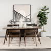 Nicholas 72'L x 39'W Dining Table | Modern | Brown Wood & Metal/Wood | Seats 6, by Mercana, 72" length x 39" width x 30" height thumbnail 2