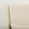 Kensington Cream Linen Fabric and Wood Accent Chair, by Mercana, 28.25" length x 29.5" width x 35.75" height thumbnail 9