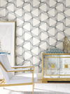 Honeycomb Charcoal Peel & Stick Wallpaper thumbnail 1