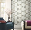 Interlock Taupe Wallpaper, by York Wall, 33' length x 1'8.5" width x 0.02" depth thumbnail 3