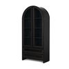 Gehry 72.3' H Dark Brown Metal Brown Wood and Glass Door Display Cabinet thumbnail 0