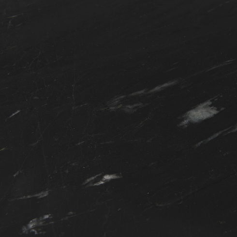 Reinhold III Black Marble Top Iron Coffee Table