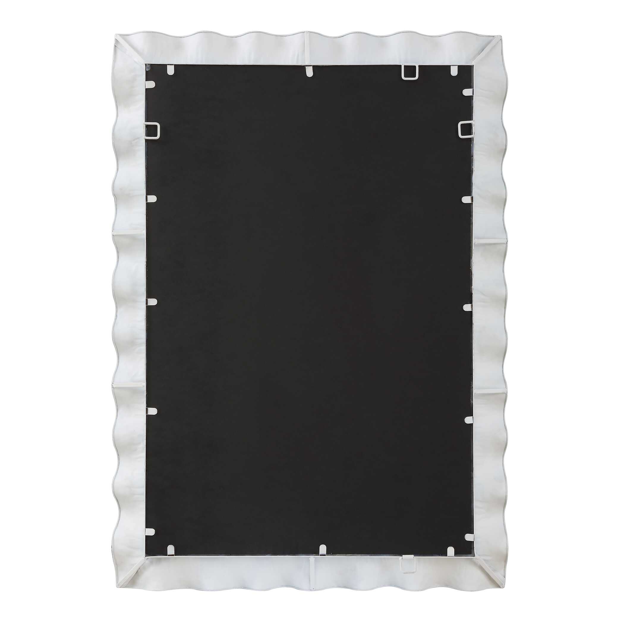Haya White Scalloped Mirror Haya White Scalloped Mirror large image