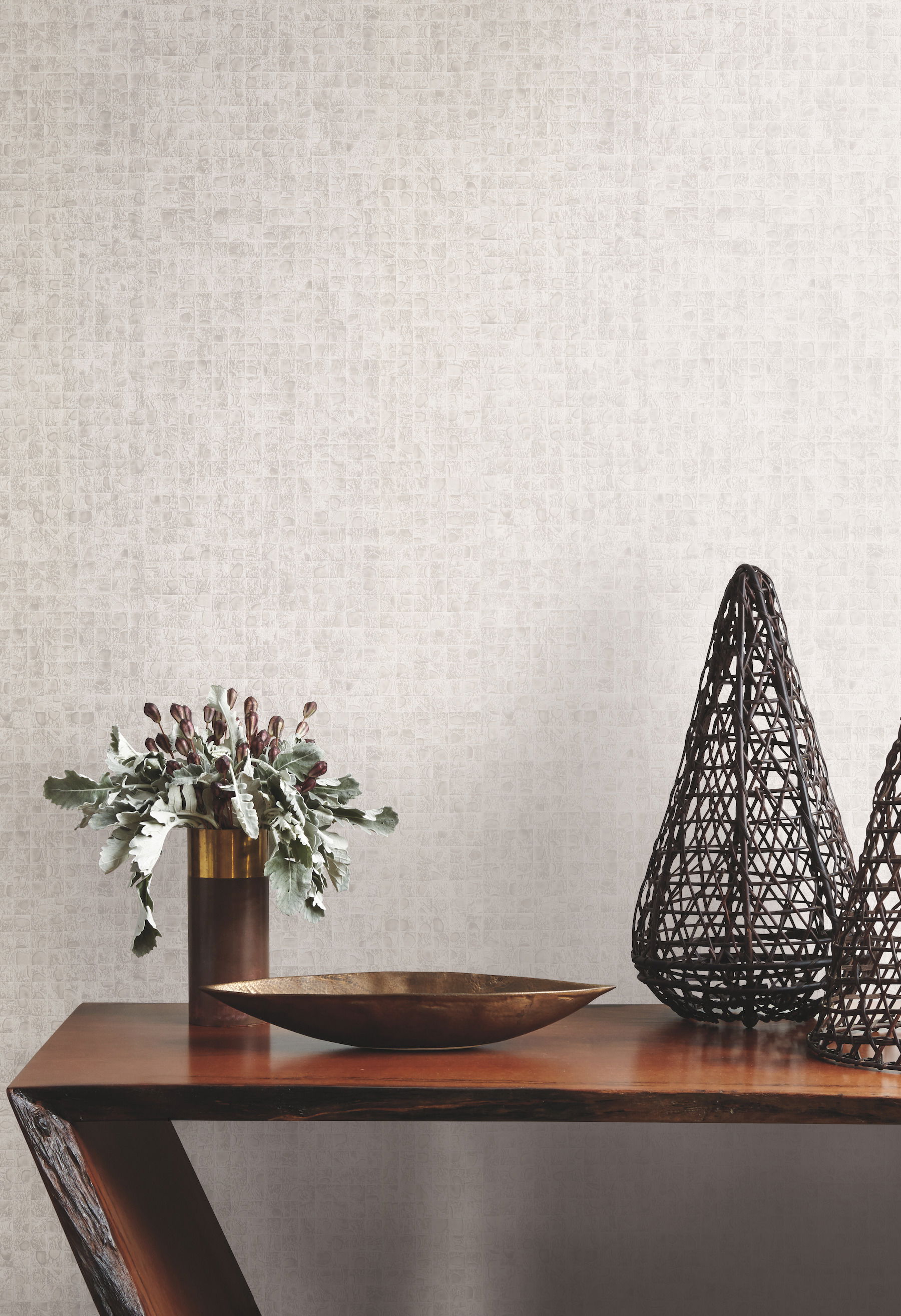 Leather Lux Off White Wallpaper large image 