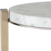 Pietra Carrara Marble Drink Table, Furniture by Uttermost, 10.62" width x 23" height x 10.12" depth thumbnail 6
